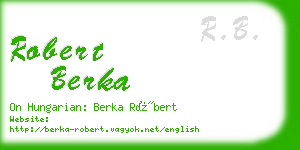 robert berka business card